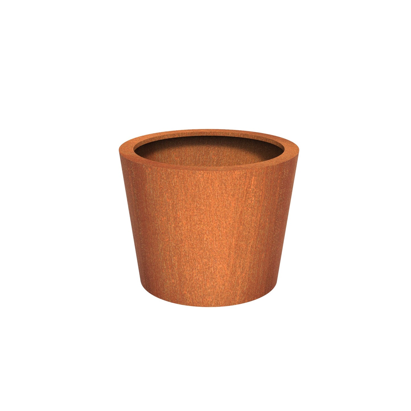 Pflanzgefäß CONIC mit Boden aus CorTen