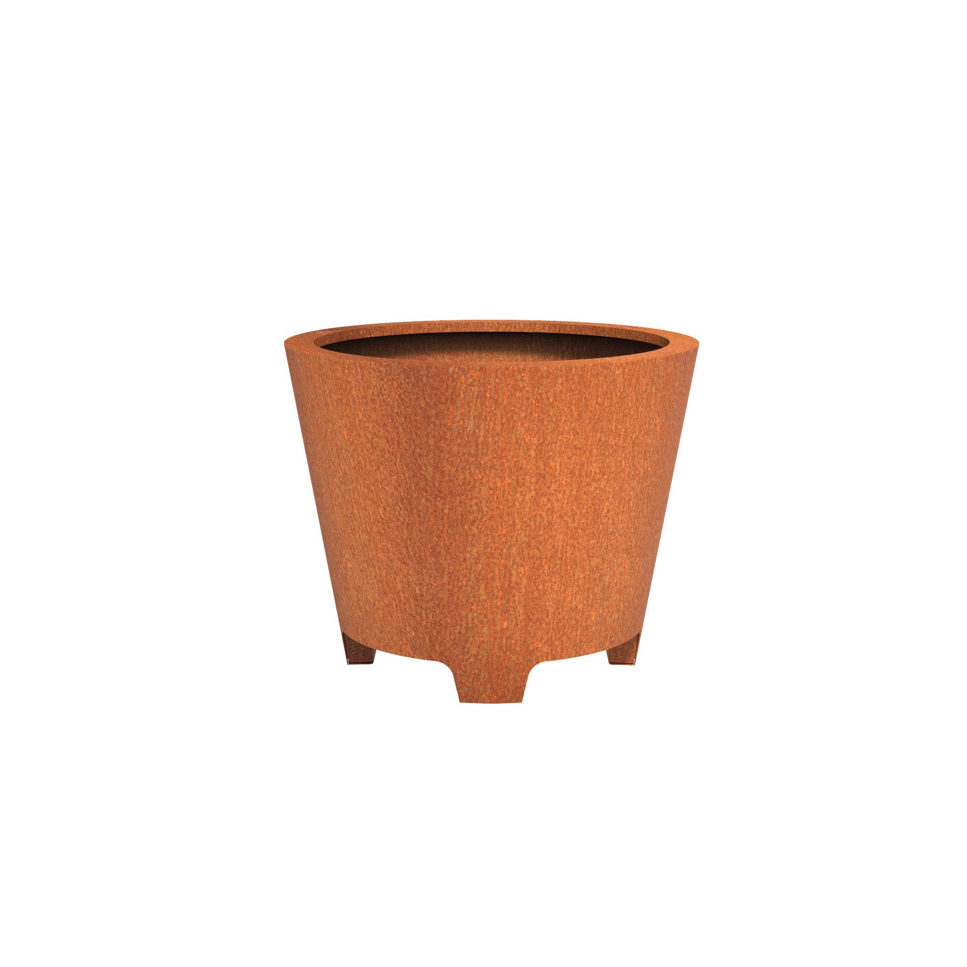 Pflanzgefäß CONIC mit Füßen aus CorTen - Bac à fleurs CONIC avec pieds en acier Corten