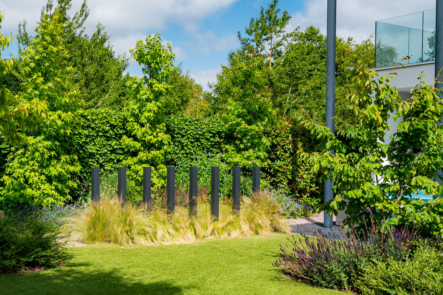 Gartenpfosten, 5er-Set, variabel, Stahl