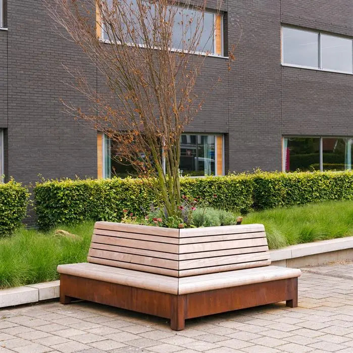 Greenpoints, AROS, mit Eckbank, Corten