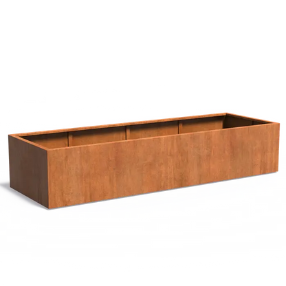 Pflanzgefäß CARREZ, rechteckig, aus Corten