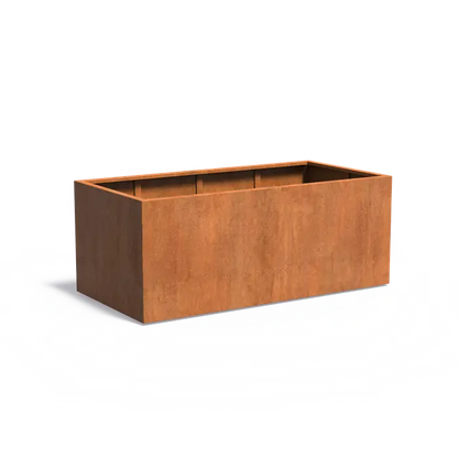 Pflanzgefäß CARREZ, rechteckig, aus Corten