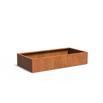 Pflanzgefäß CARREZ, rechteckig, aus Corten