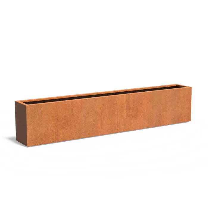 Pflanzgefäß CARREZ, rechteckig, aus Corten