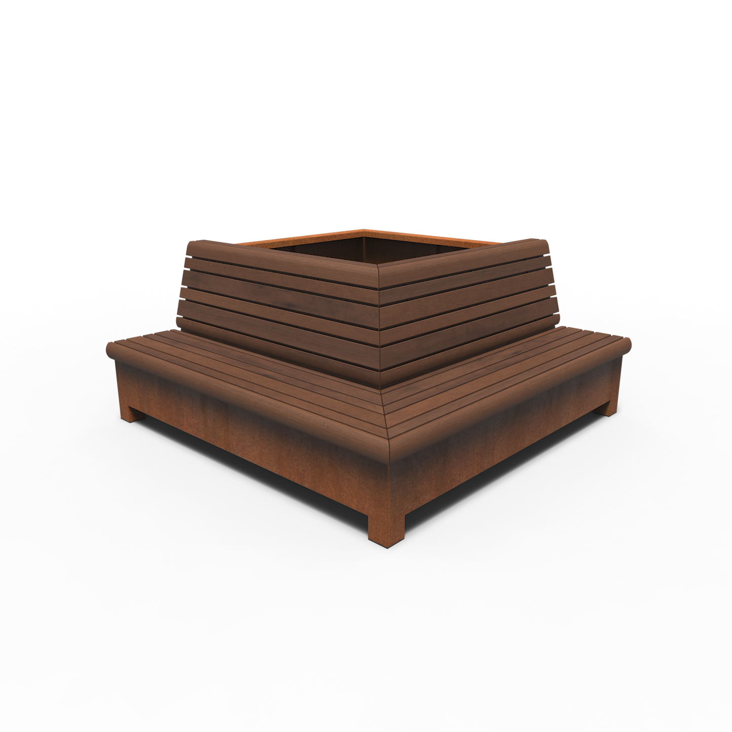 Greenpoints, AROS, mit Eckbank, Corten