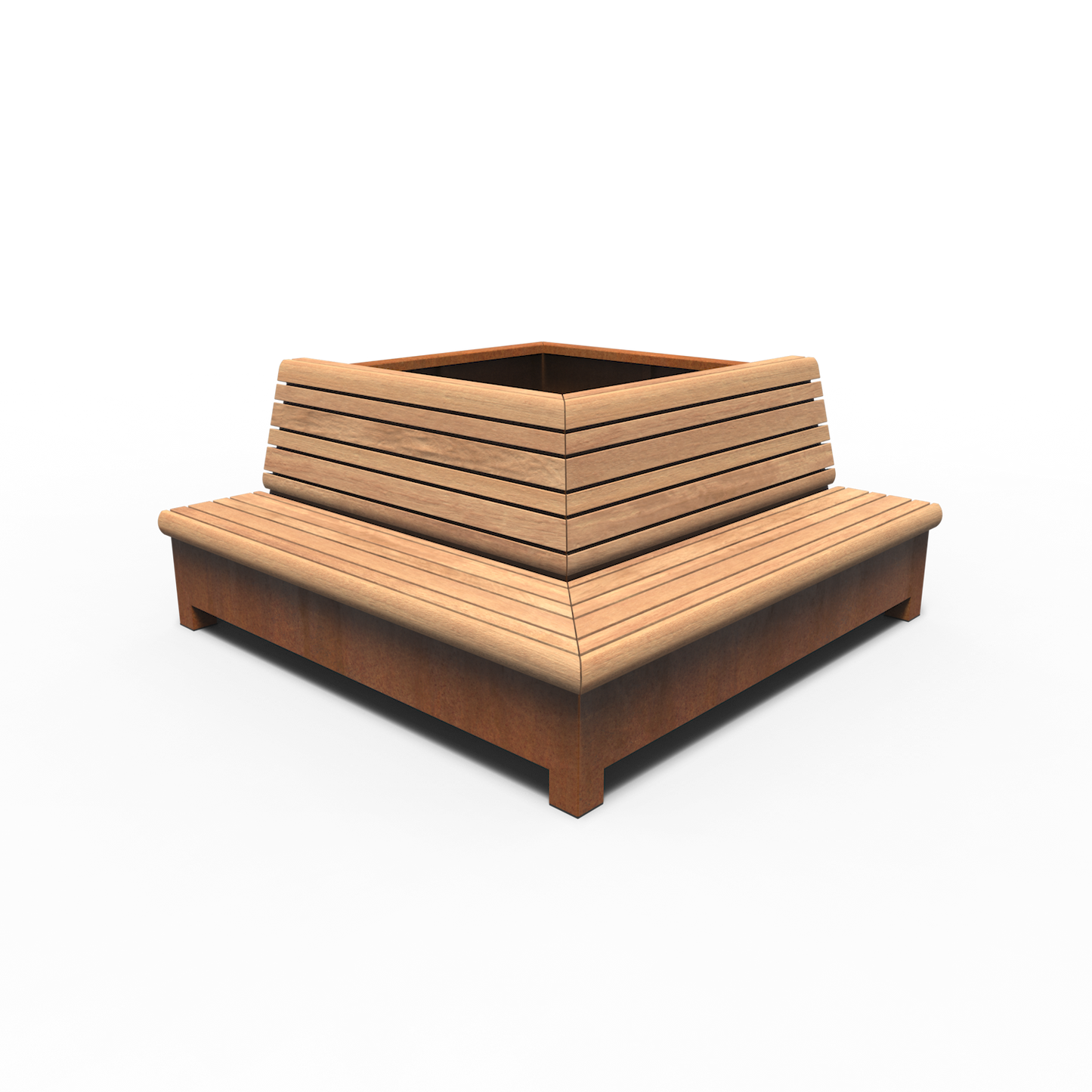 Greenpoints, AROS, mit Eckbank, Corten