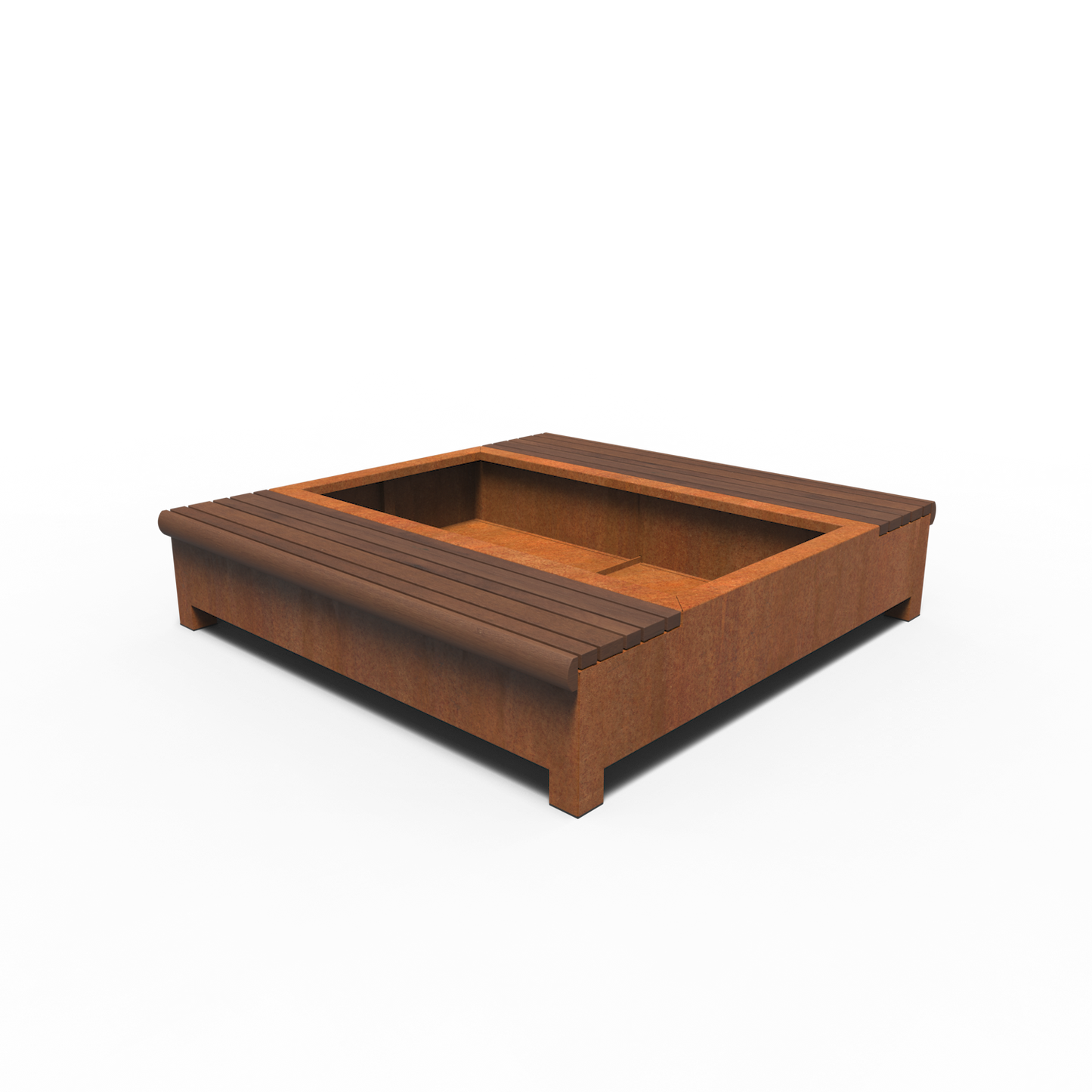 Greenpoints, AROS, mit Doppelbank, Corten