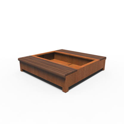 Greenpoints, AROS, mit Doppelbank, Corten