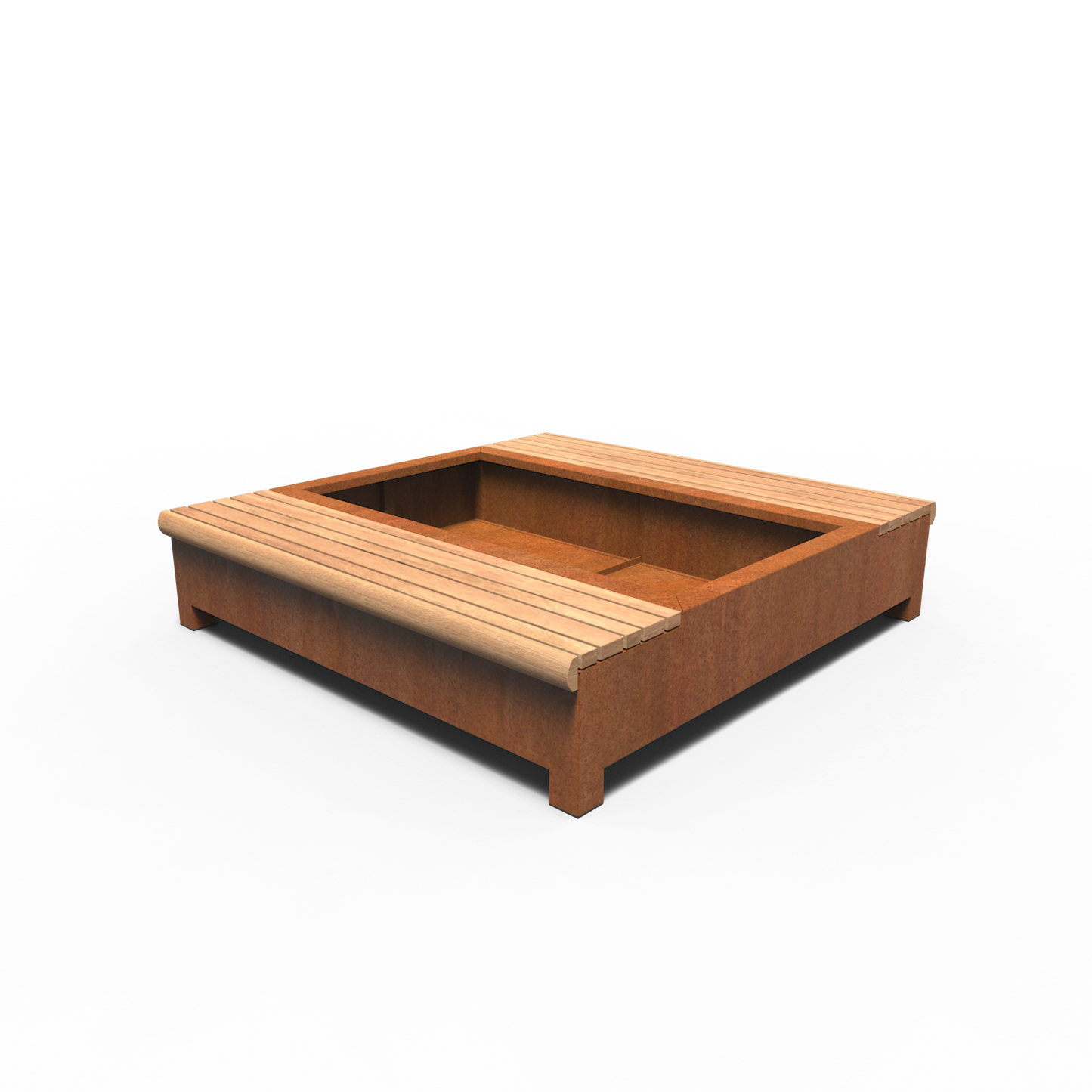 Greenpoints, AROS, mit Doppelbank, Corten