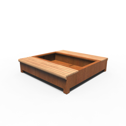 Greenpoints, AROS, mit Doppelbank, Corten