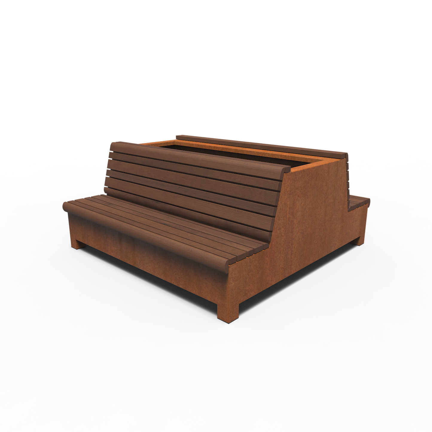 Greenpoints, AROS, mit Doppelbank, Corten