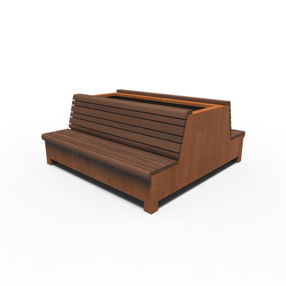 Greenpoints, AROS, mit Doppelbank, Corten