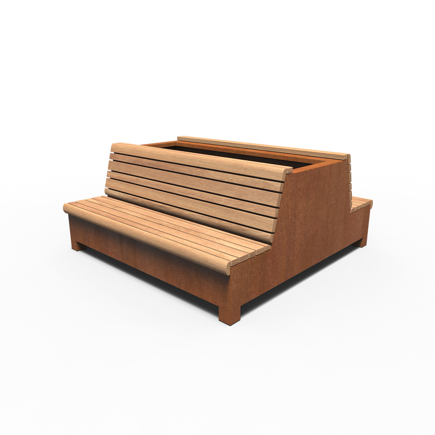 Greenpoints, AROS, mit Doppelbank, Corten