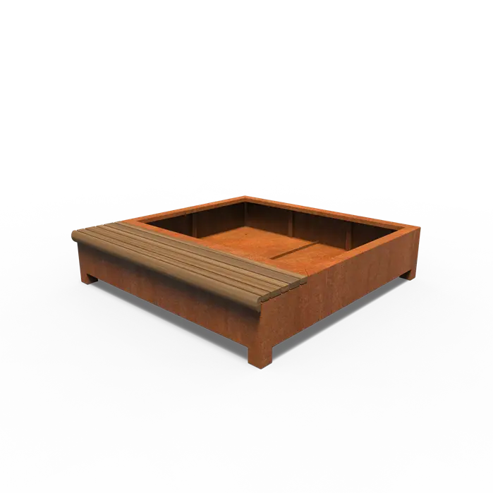 Greenpoints, AROS, mit Einzelbank, Corten