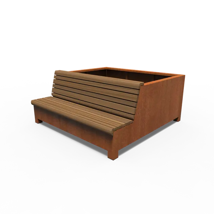 Greenpoints, AROS, mit Einzelbank, Corten