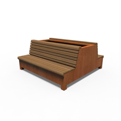 Greenpoints, AROS, mit Doppelbank, Corten