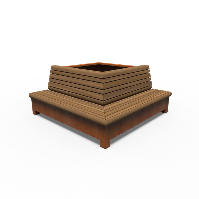 Greenpoints, AROS, mit Eckbank, Corten