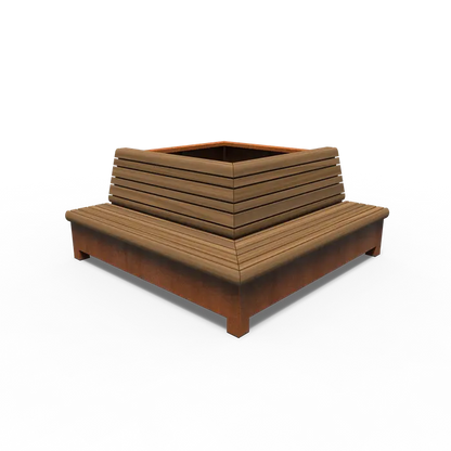 Greenpoints, AROS, mit Eckbank, Corten