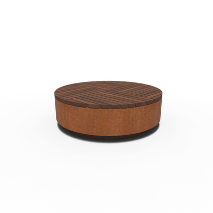 Hocker, AROS, rund, Corten