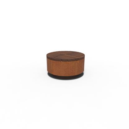 Hocker, AROS, rund, Corten