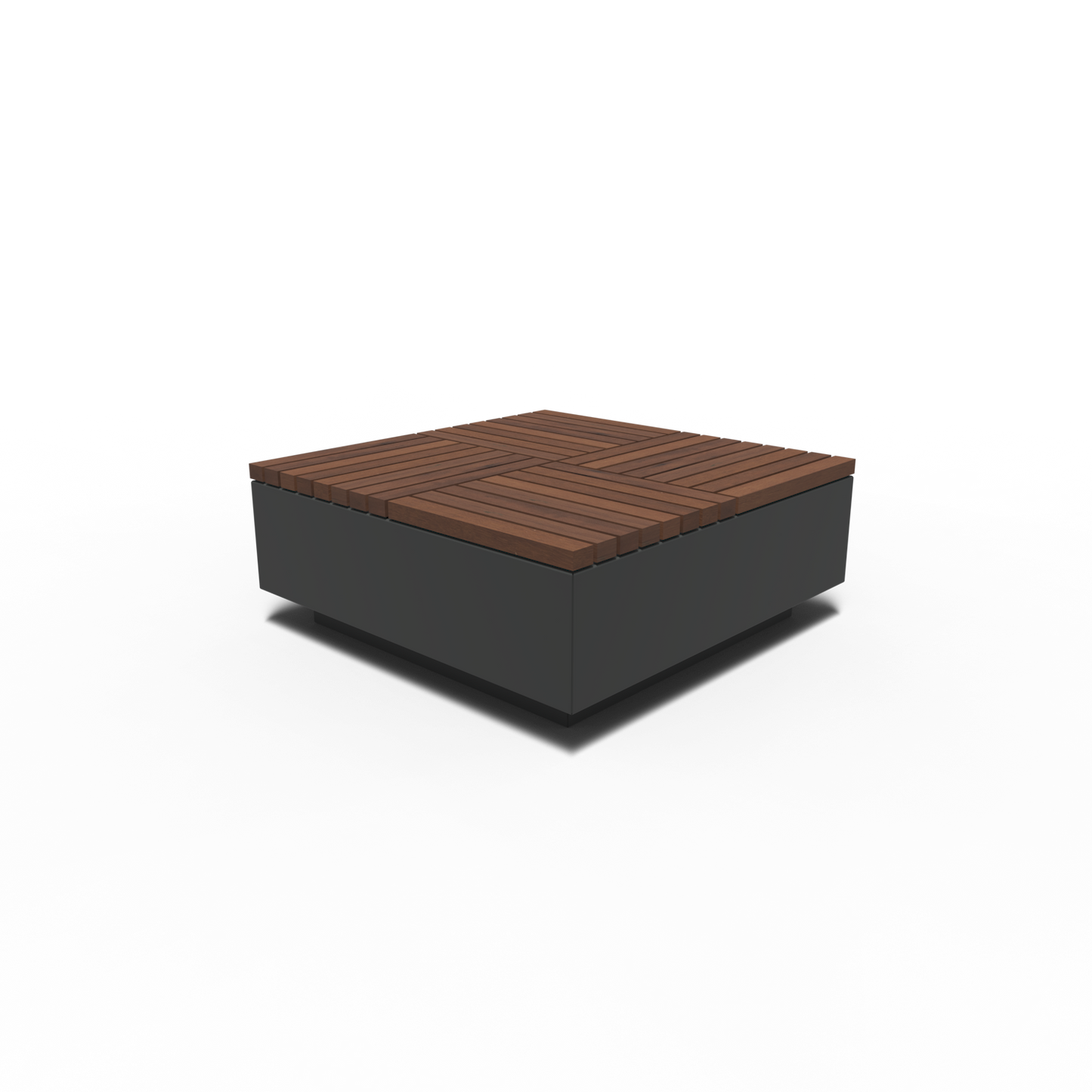 Hocker, AROS, quadratisch, Aluminium