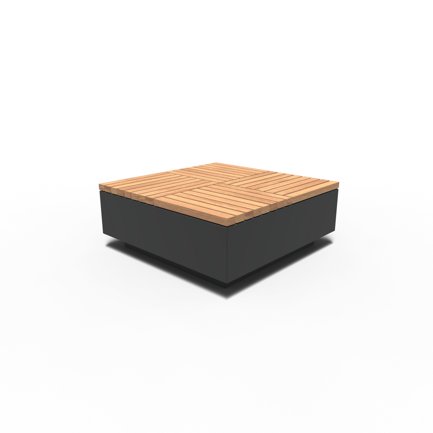 Hocker, AROS, quadratisch, Aluminium