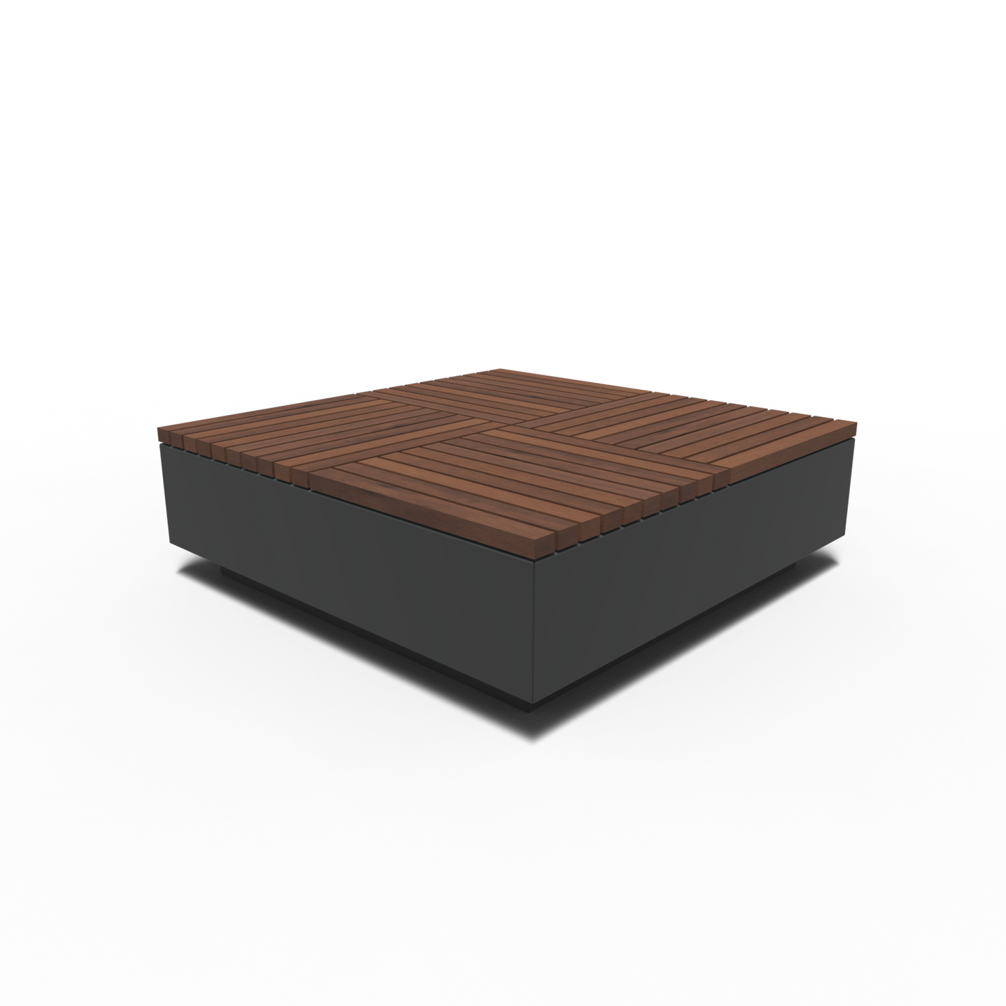 Hocker, AROS, quadratisch, Aluminium