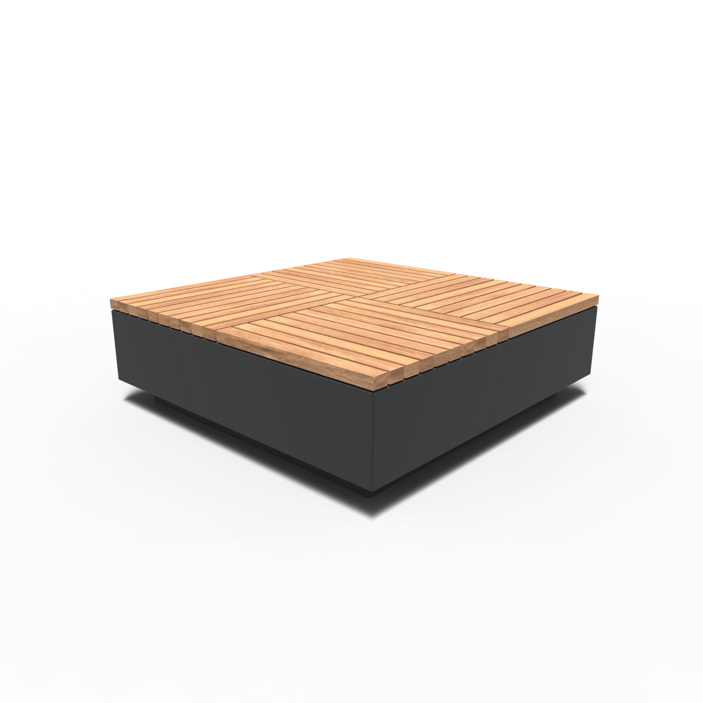 Hocker, AROS, quadratisch, Aluminium