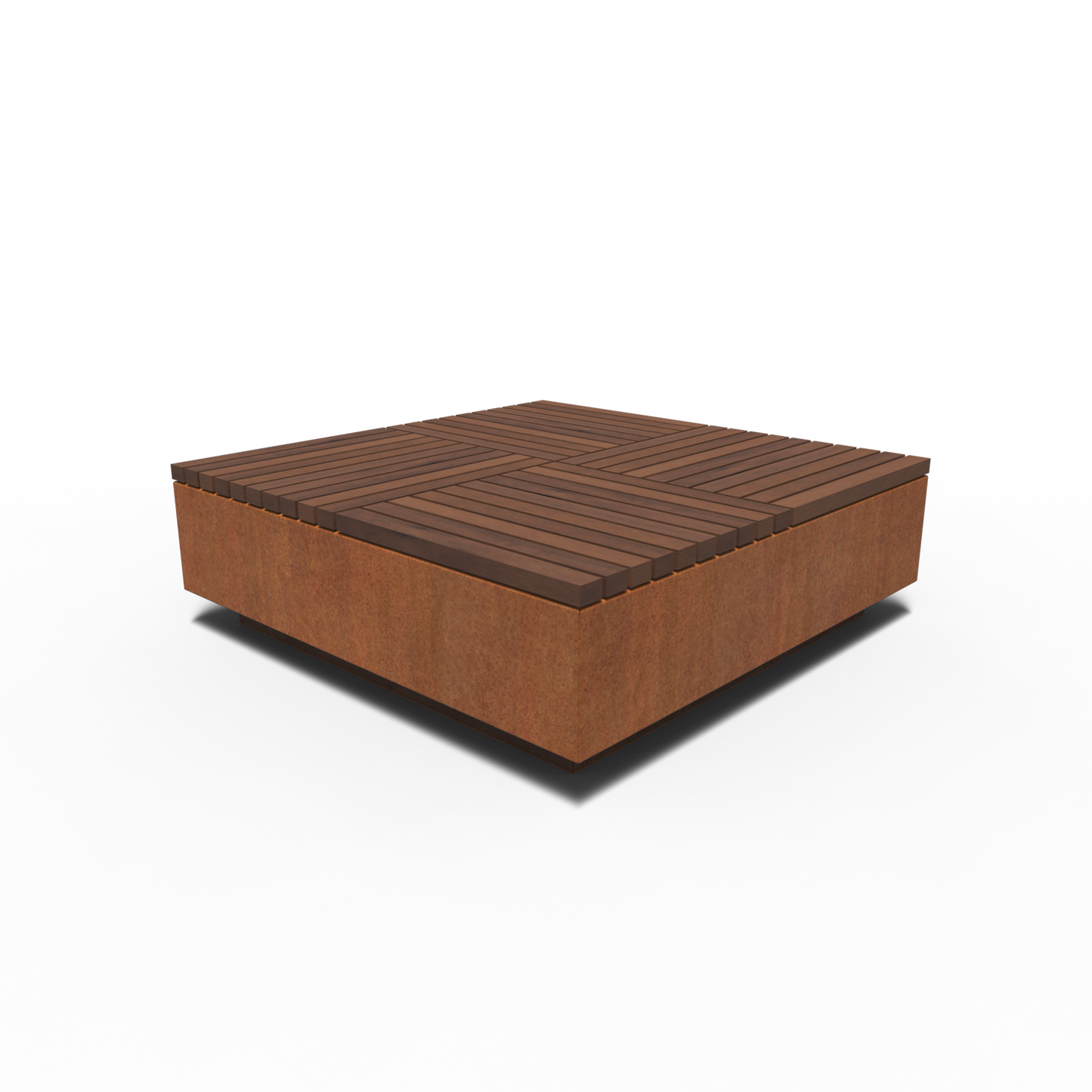 Hocker, AROS, quadratisch, Corten