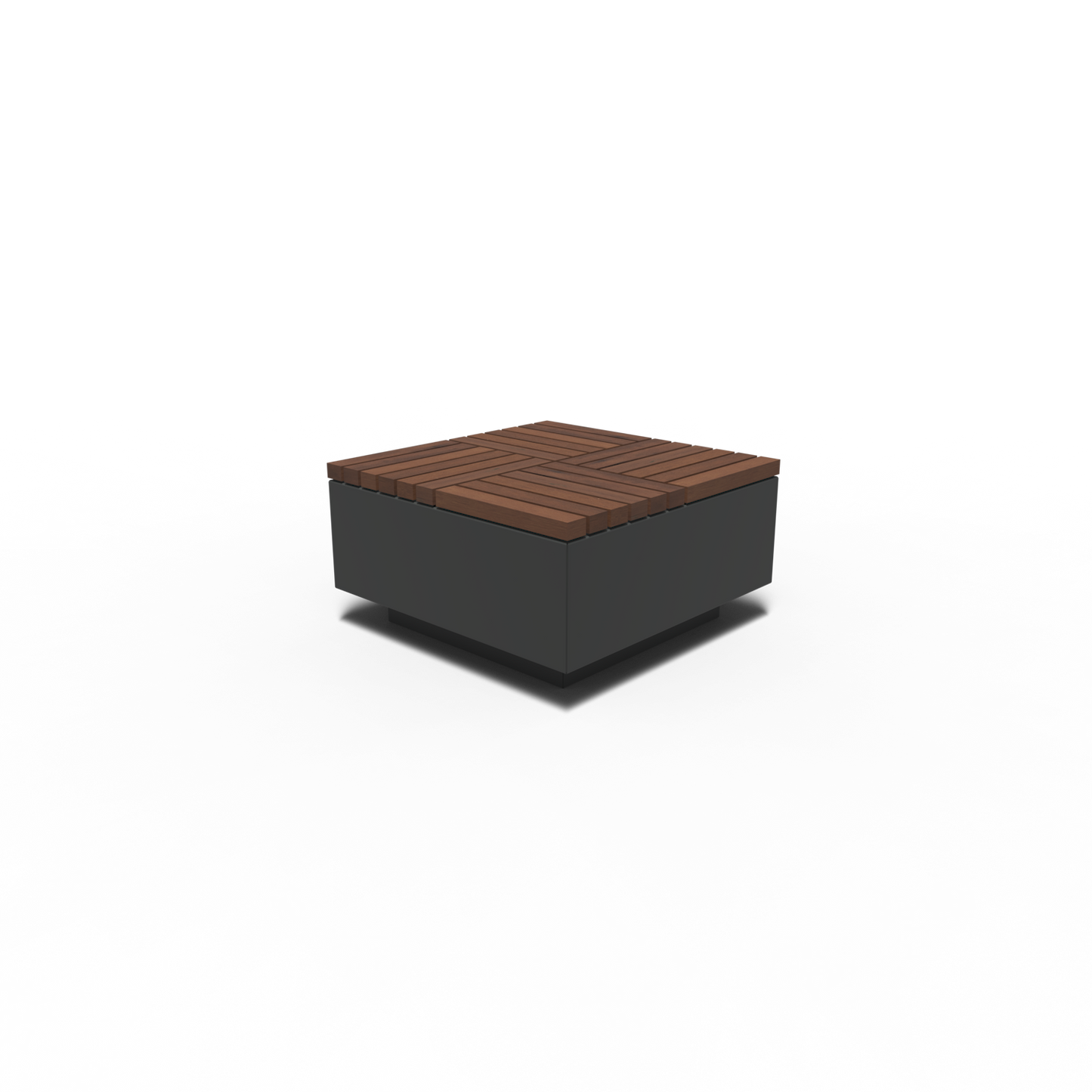 Hocker, AROS, quadratisch, Aluminium