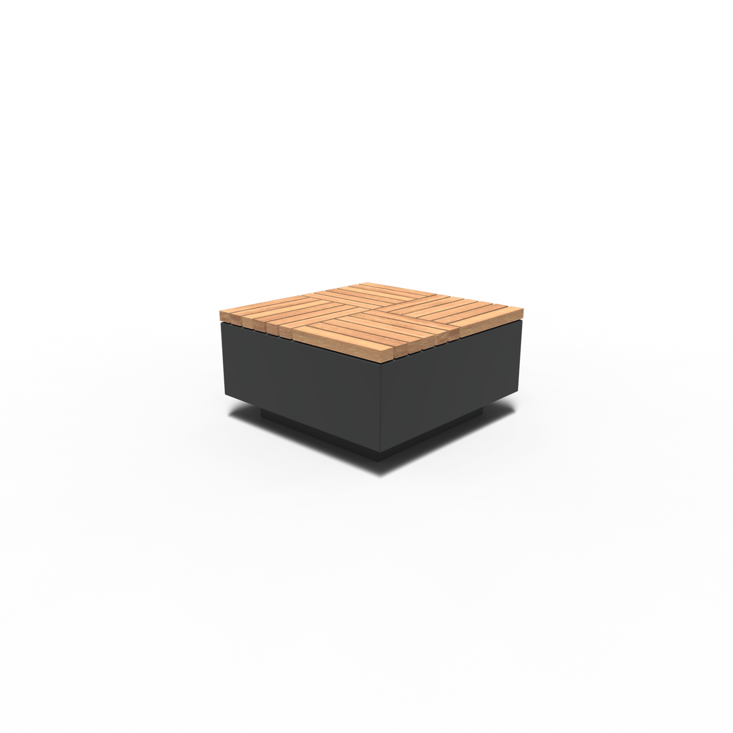 Hocker, AROS, quadratisch, Aluminium