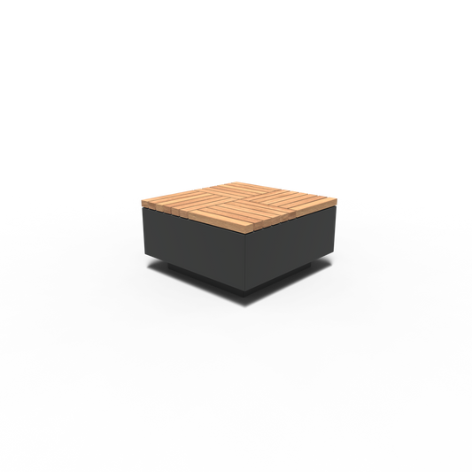 Hocker, AROS, quadratisch, Aluminium