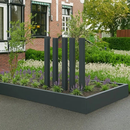 Gartenpfosten, 5er-Set, Stahl