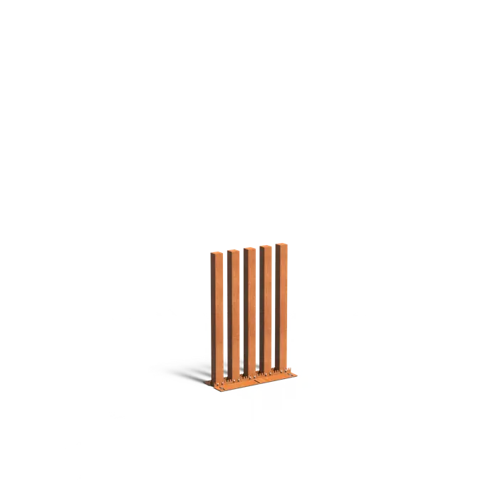 Gartenpfosten, 5er-Set, Corten