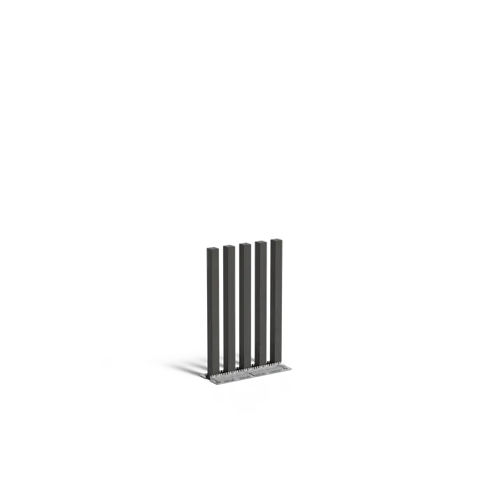 Gartenpfosten, 5er-Set, Stahl