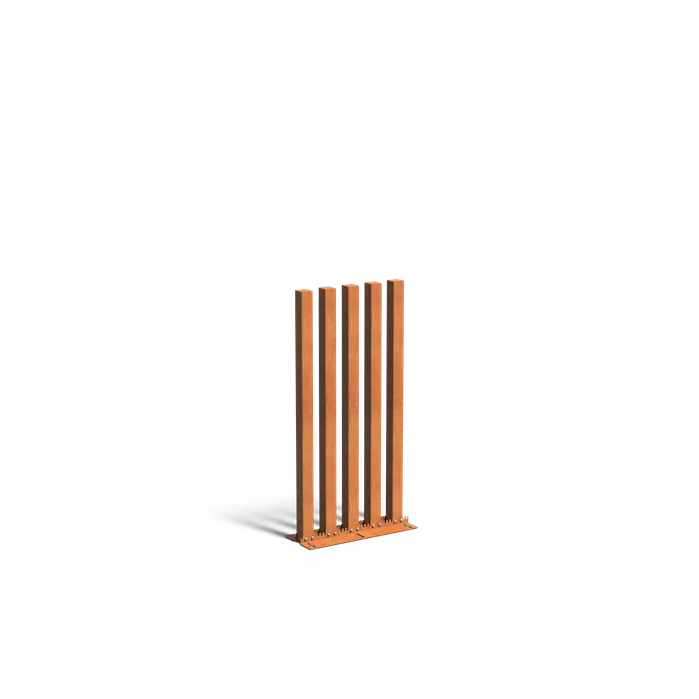 Gartenpfosten, 5er-Set, Corten