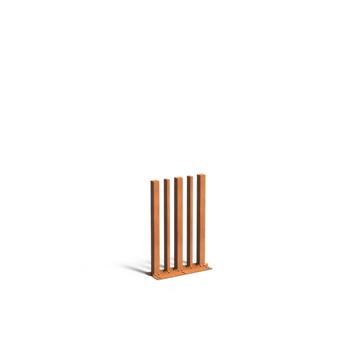 Gartenpfosten, 5er-Set, variabel, Corten