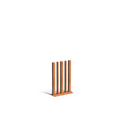 Gartenpfosten, 5er-Set, variabel, Corten