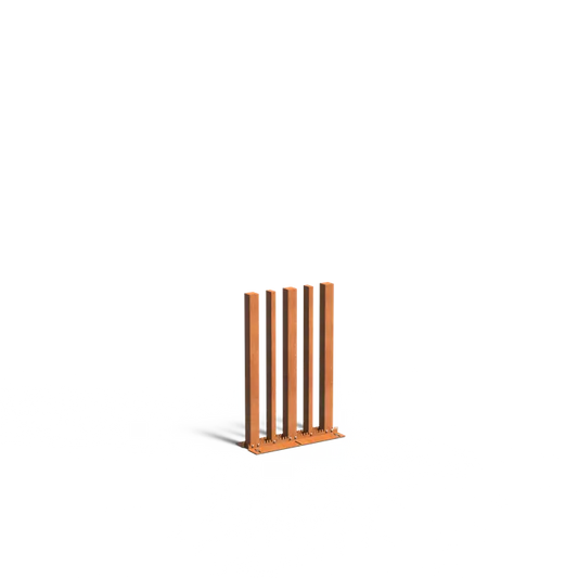 Gartenpfosten, 5er-Set, variabel, Corten