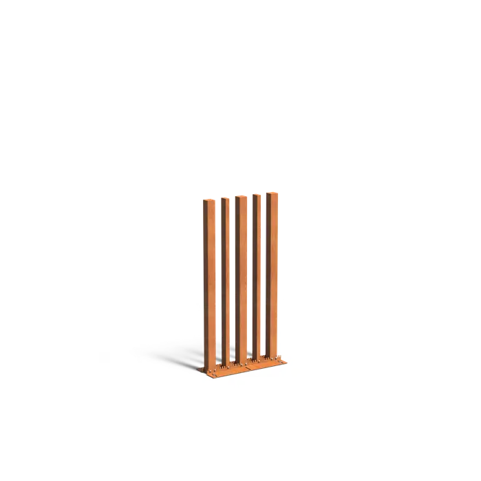 Gartenpfosten, 5er-Set, variabel, Corten