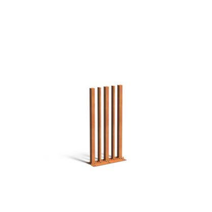 Gartenpfosten, 5er-Set, variabel, Corten