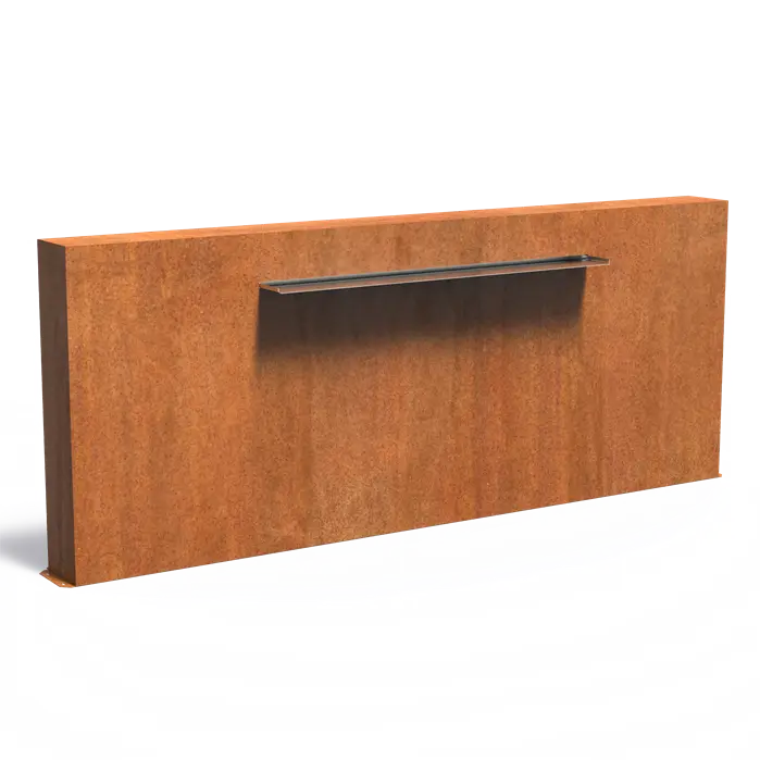 Paroi de bassin autoportante « Cascade », Corten
