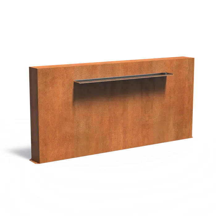 Paroi de bassin autoportante « Cascade », Corten