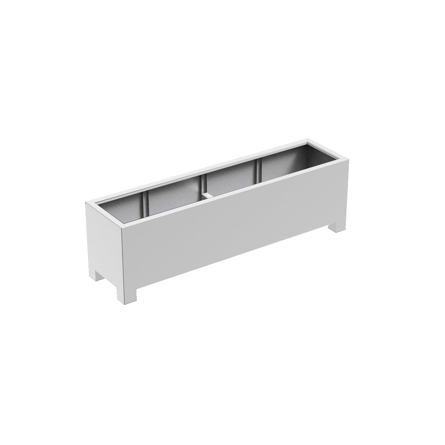 Pflanzgefäß Florida mit Füßen aus Aluminium