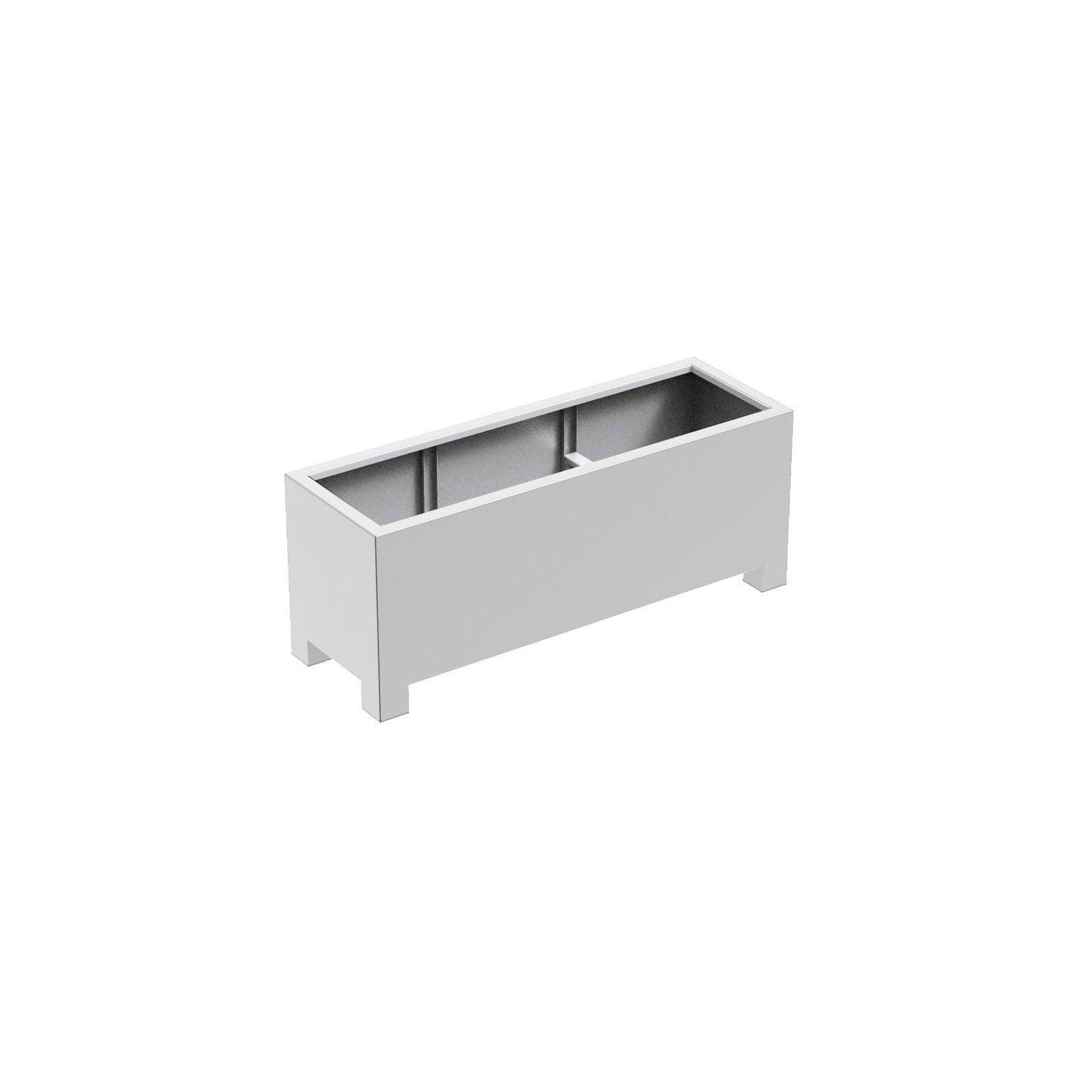 Pflanzgefäß Florida mit Füßen aus Aluminium