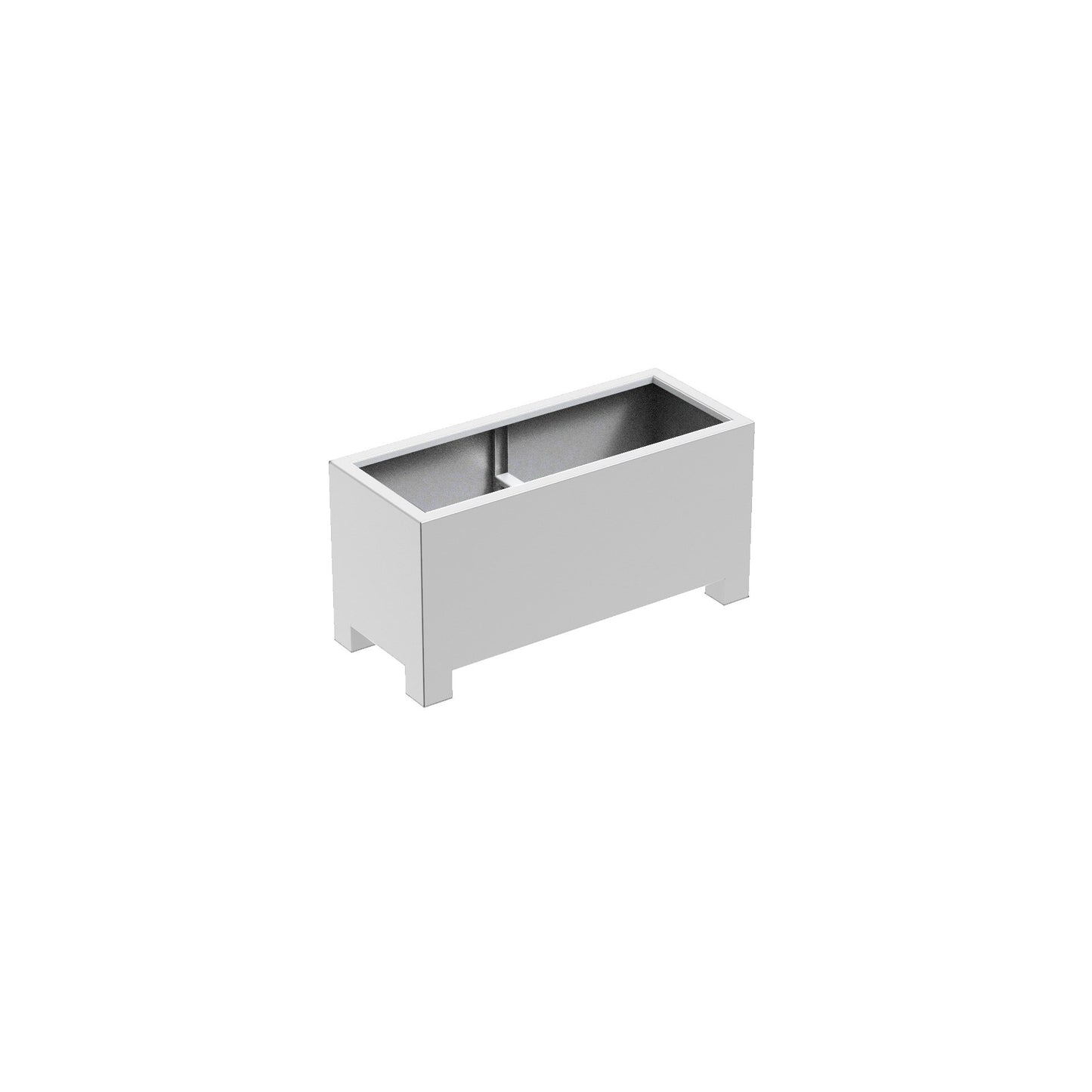 Pflanzgefäß Florida mit Füßen aus Aluminium
