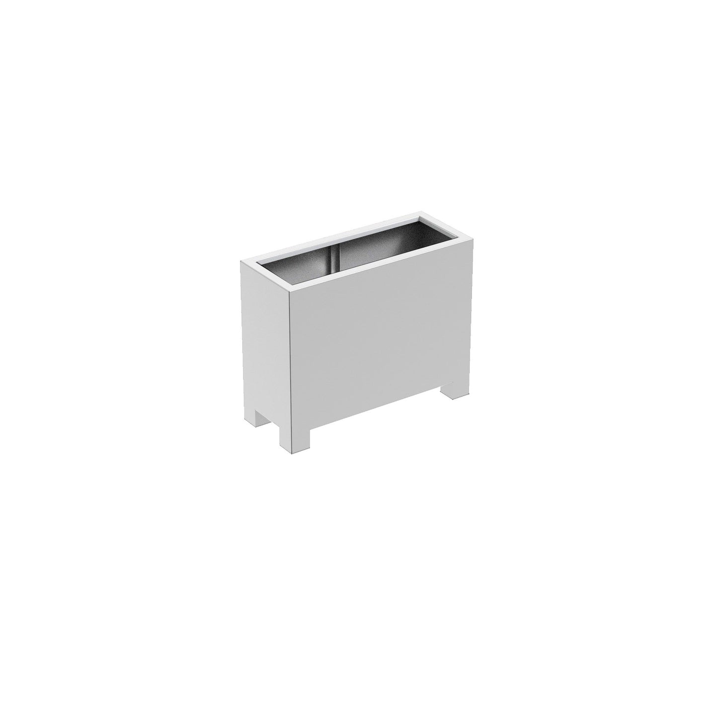 Pflanzgefäß Florida mit Füßen aus Aluminium