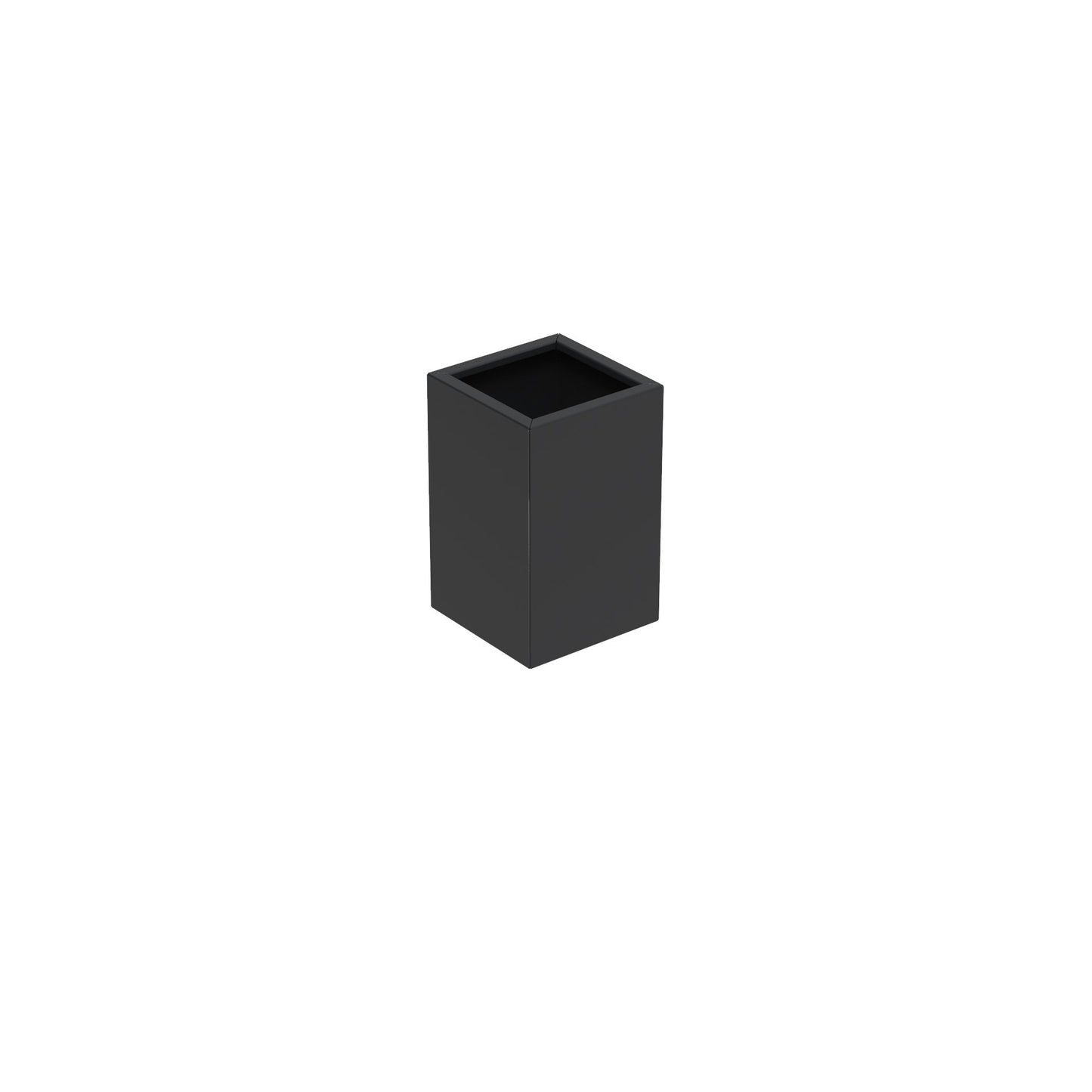 Pflanzgefäß CARREZ hoch mit Boden aus Aluminium