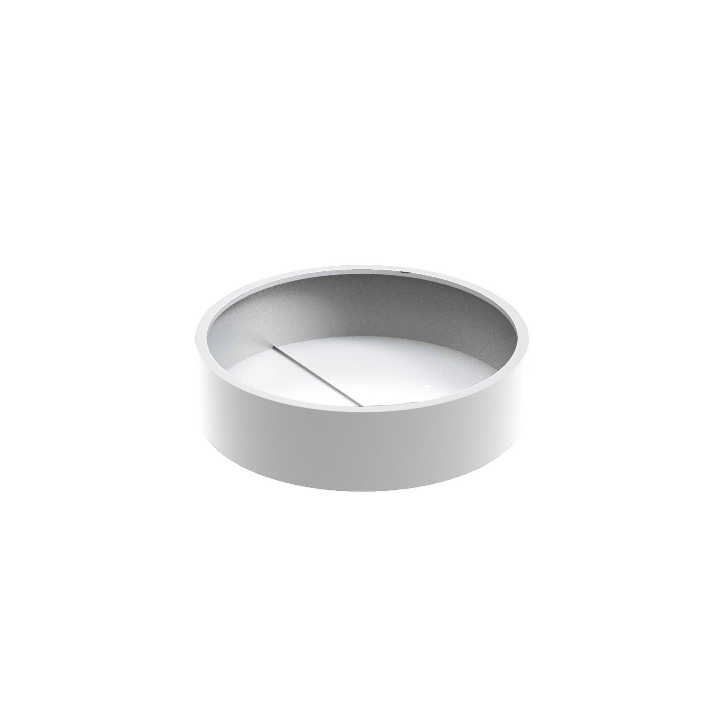 Pflanzgefäß CIRCUM mit Boden aus Aluminium