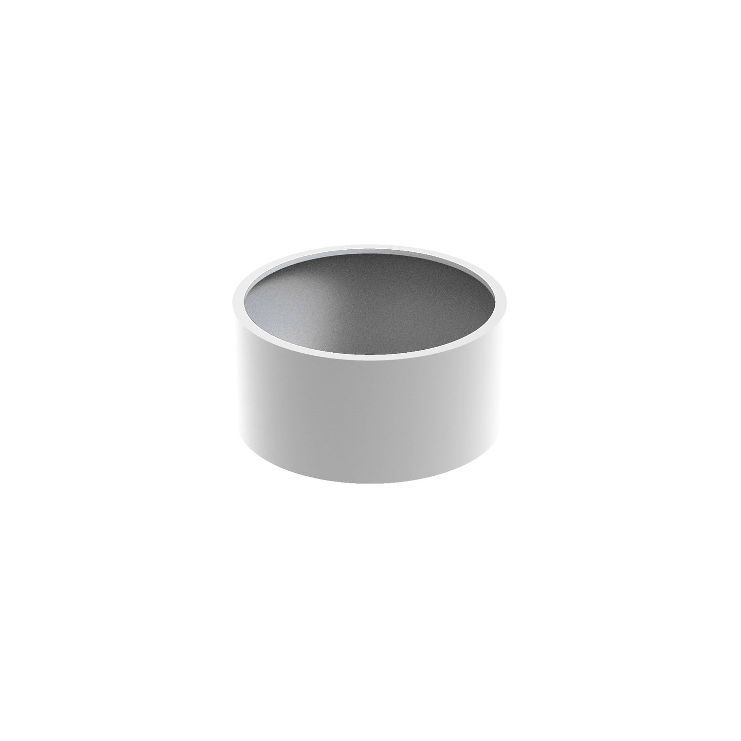 Pflanzgefäß CIRCUM mit Boden aus Aluminium